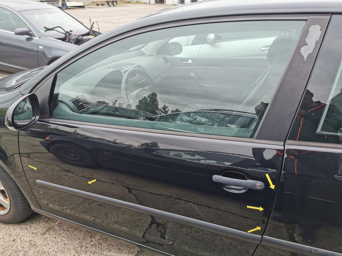 VW Golf V 5 1K Fahrertür Tür Atotür vorn links L041 Brillantschwarz TEXT BILDER