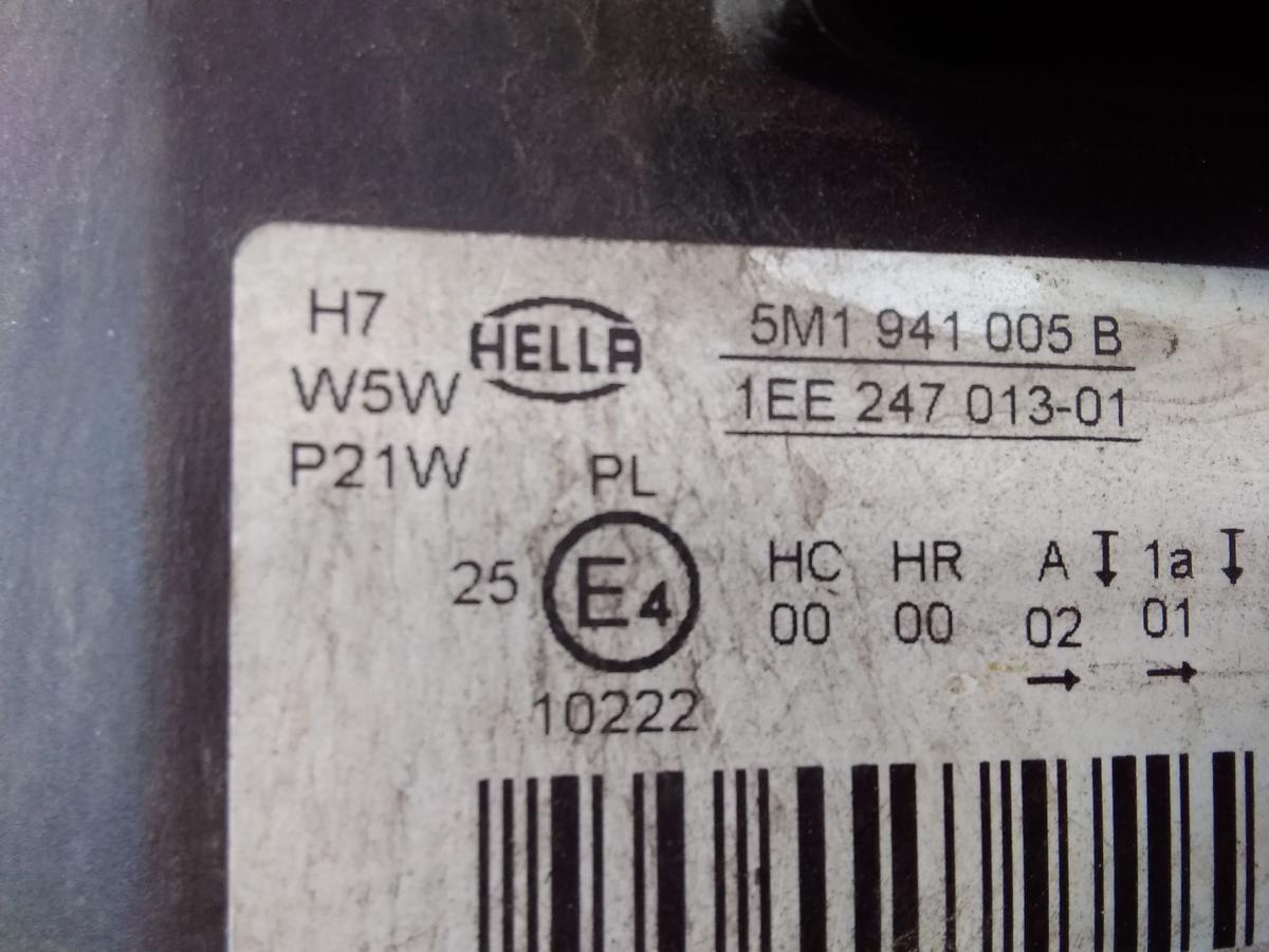 VW Golf Plus 5M original Scheinwerfer links Valeo Halogen mit LWR BJ2005