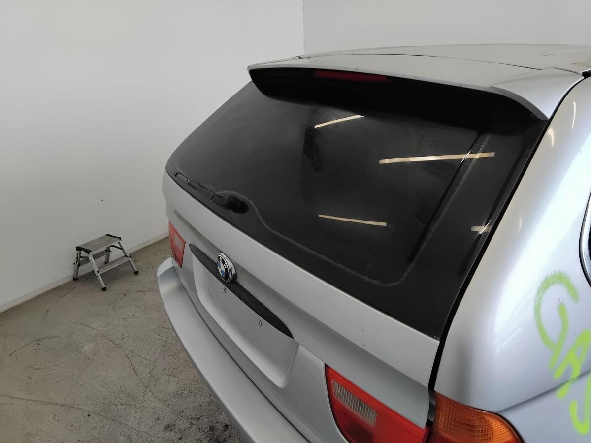 BMW X5 E53 Heckklappe Oberteil titansilbermetallic 354/7 mit Scheibe BJ2000