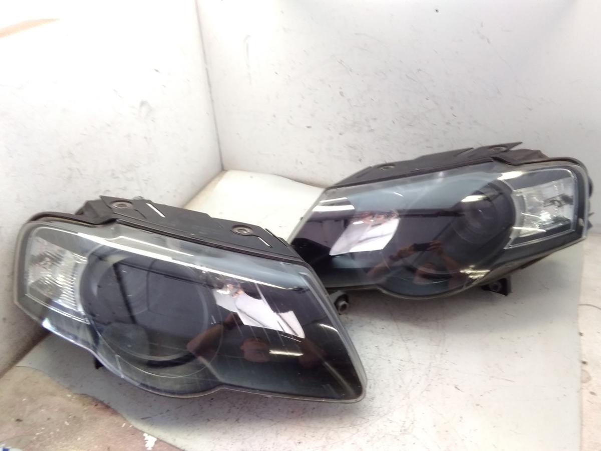 VW Passat 3C B6 Satz Scheinwerfer schwarz Hella Halogen mit LWR Bj.2006