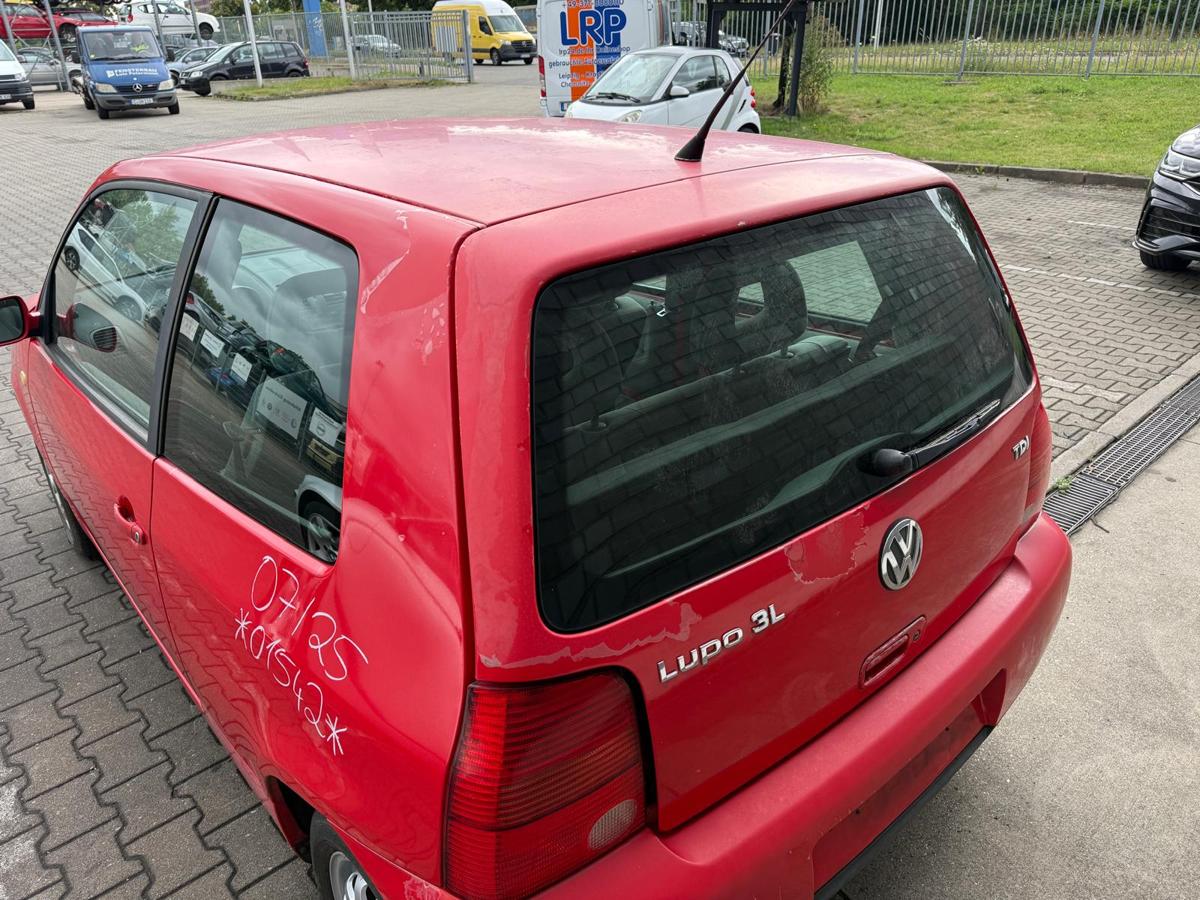 VW Lupo 6E 3L original Heckklappe mit Heckscheibe LP3G Flashrot Rohbau BJ99