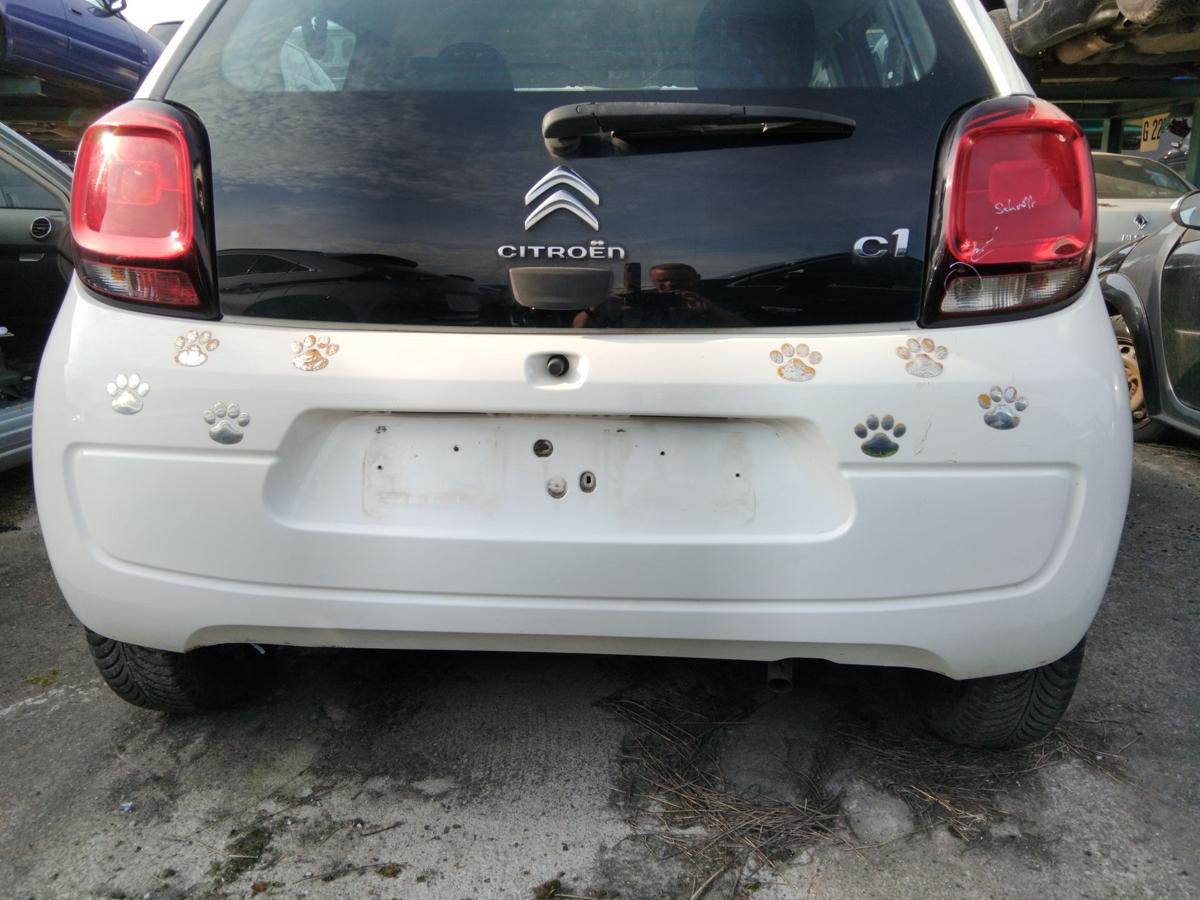 Citroen C1 II original Stoßfänger Stoßstange hinten KWD Lipizzan White BJ2014