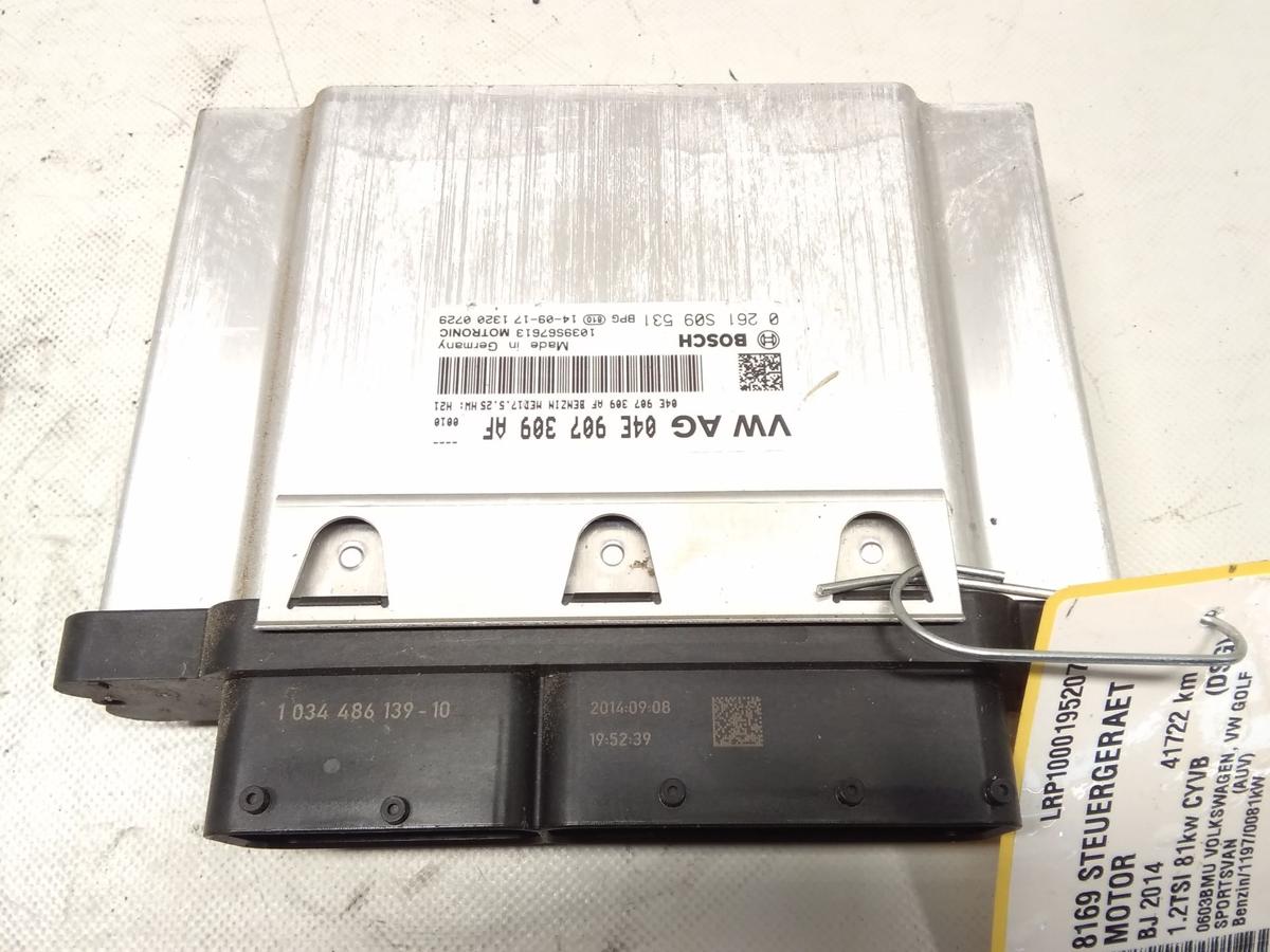 VW Golf Sportsvan Motorsteuerger&auml;t 1.2TSI 81kw CYVB 0261S09531 Bj.2014