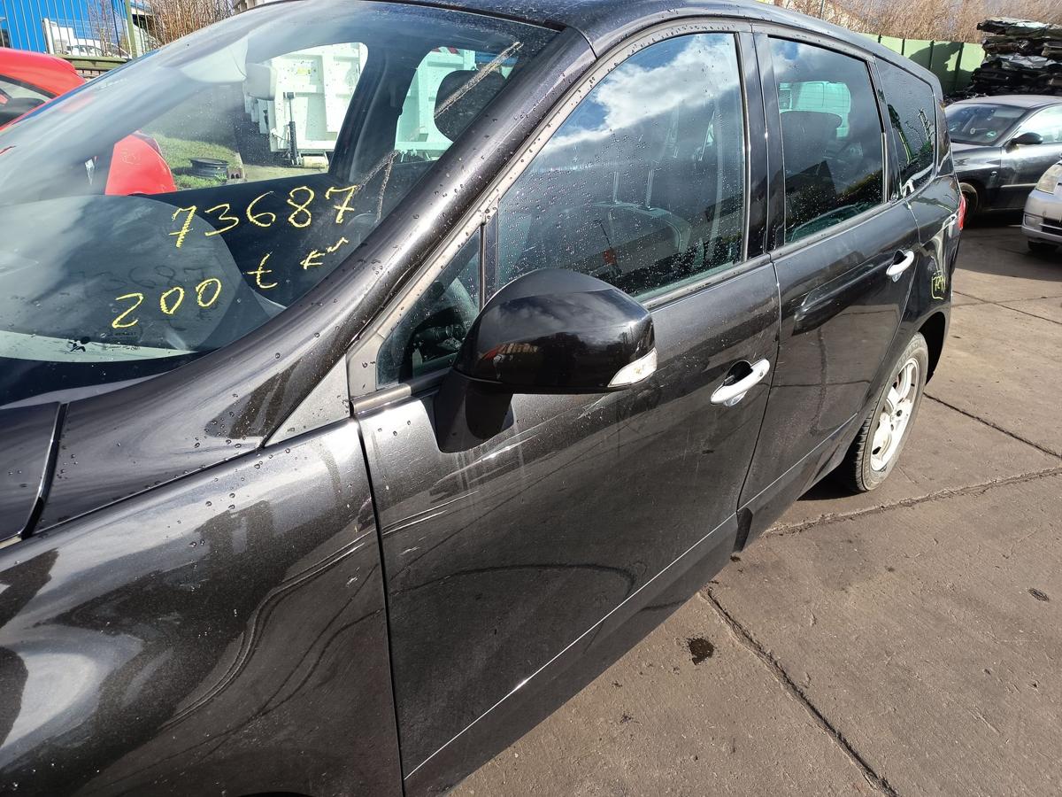 Renault Scenic 3 original T&uuml;r vorn links Fahrer 676 Perlschwarz Bj 2009