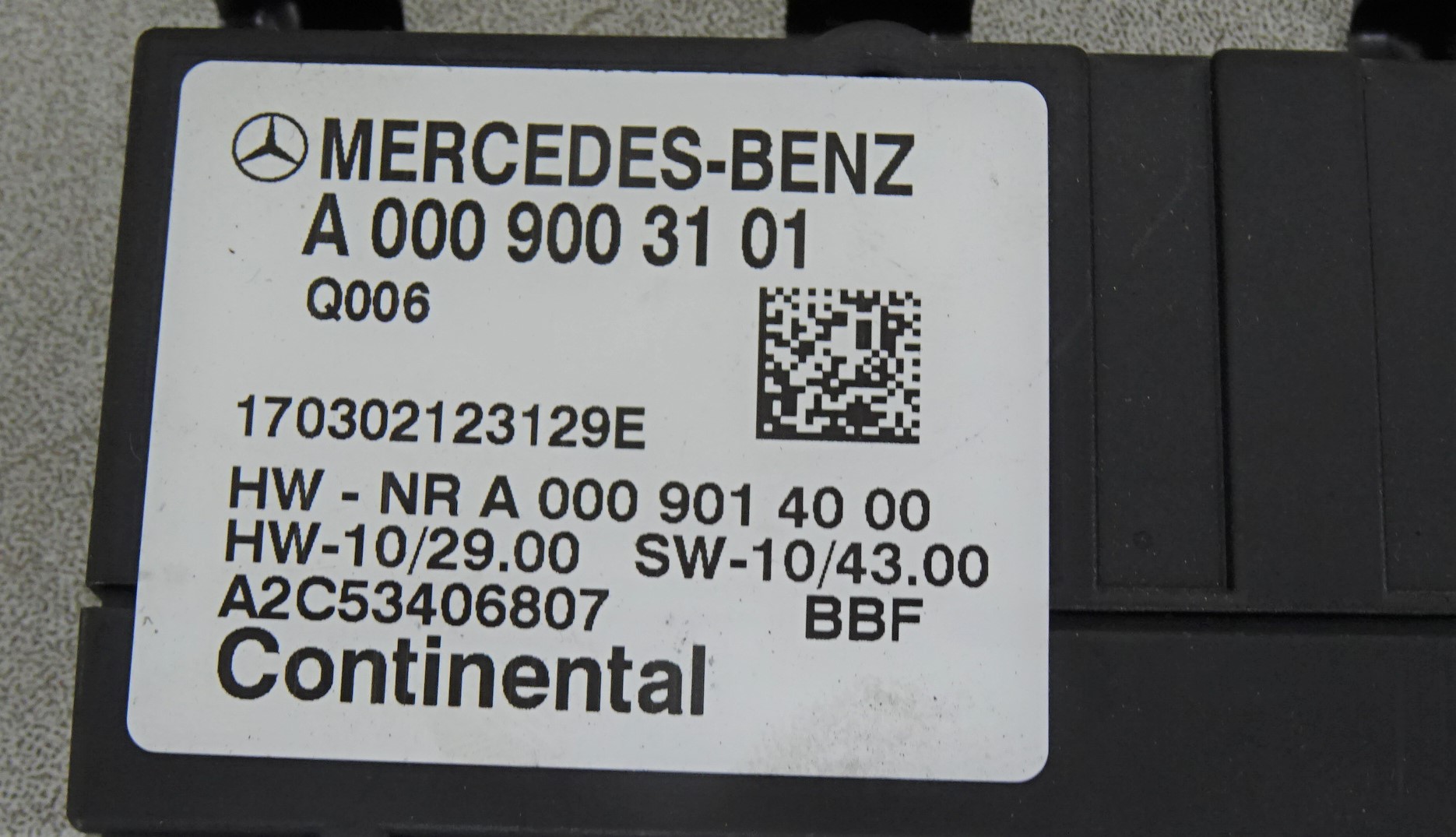 Mercedes Sprinter 906 Steuergerät Kraftstoffpumpe A0009003101 A2C53406807 2,2CDI