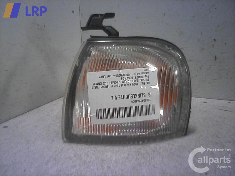 BLINKLEUCHTE V L; Blinker L; BALENO LIMO/KOMBI; SY 413/416/418/419 03/95-08/02; 3560260G00000; N.L.