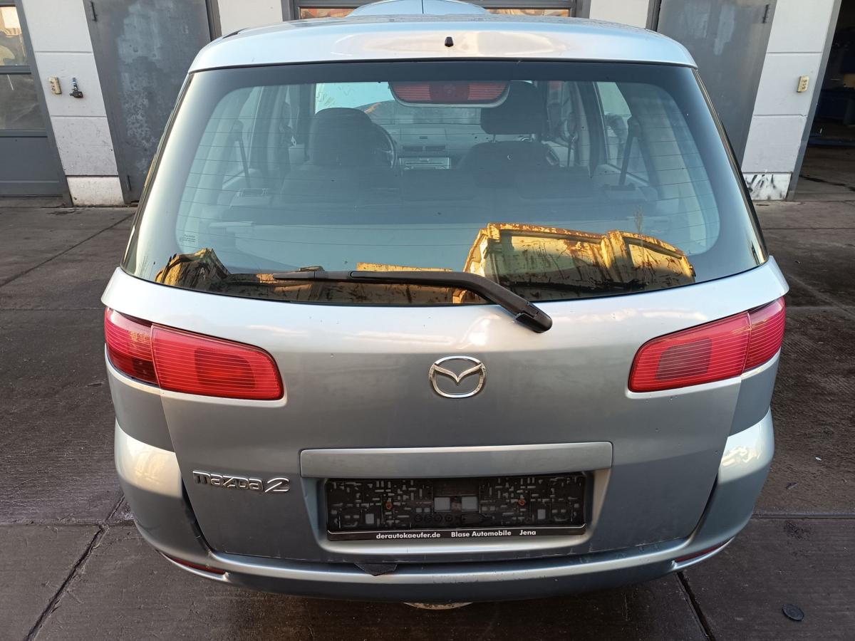 Mazda 2 original Heckklappe mit Scheibe 27P Arktikblau Bj 2004