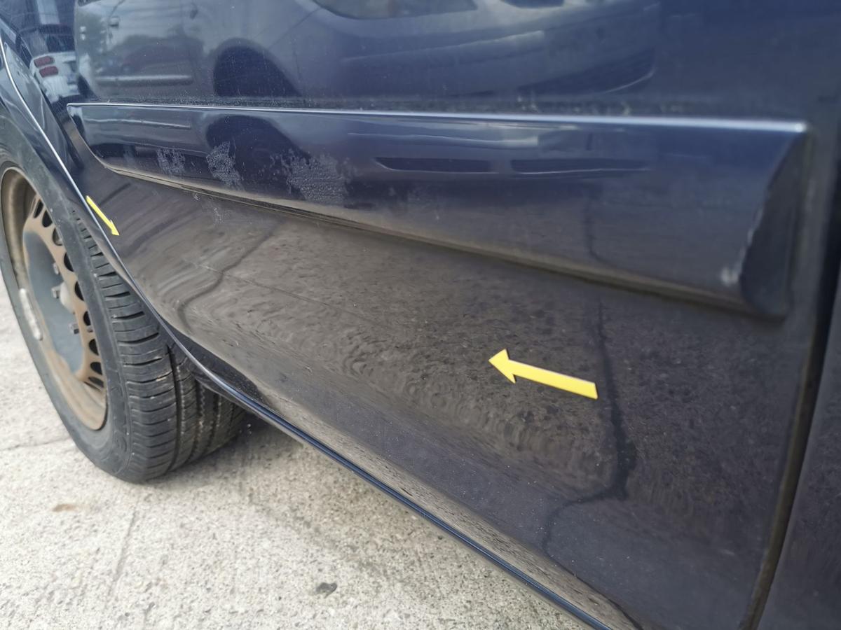 Opel Corsa D Tür Autotür Fondtür hinten rechts Z168 Metroblau Perl TEXT BILDER