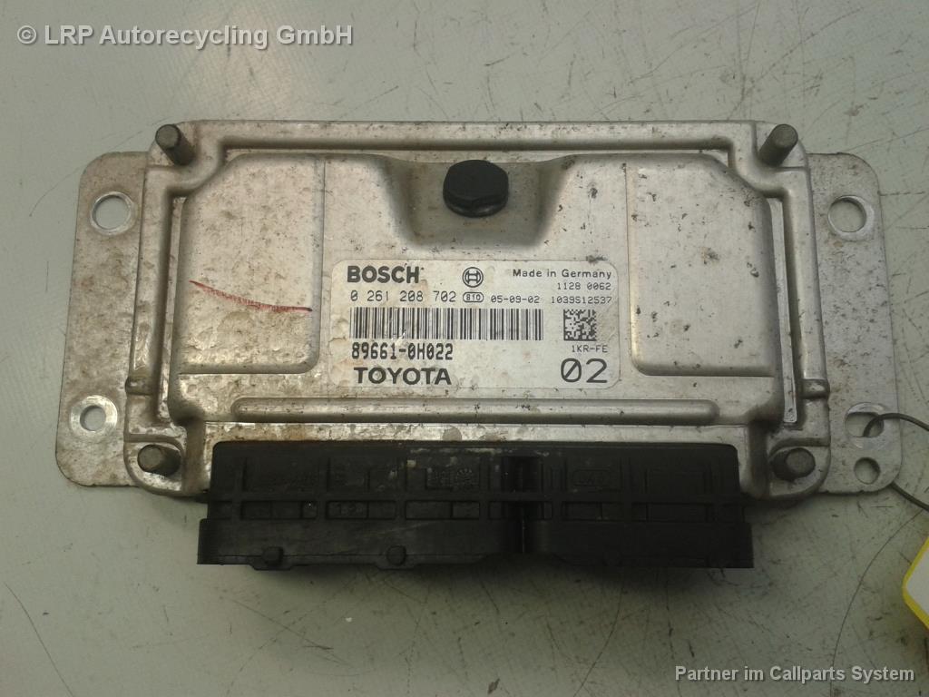 Toyota Aygo Bj.2005 original Steuergerät Motor 896610H022 Bosch 0261208702 1.0 50kw