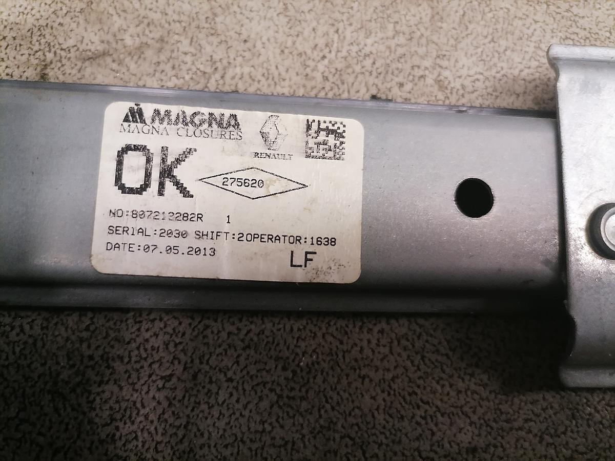 Dacia Sandero 2 BJ13 Fensterheber vorn links elektrisch 807212282R