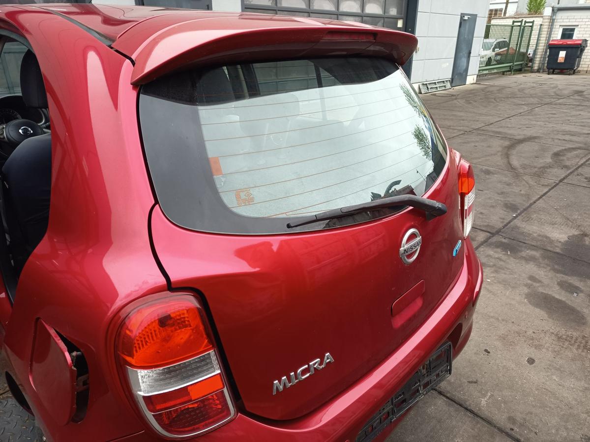 Nissan Micra K13 original Heckklappe mit Scheibe AY4 Kaminrot Bj 2013