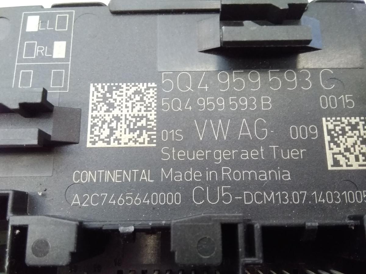 VW Golf VII original T&uuml;rsteuerger&auml;t vorn links 5Q4959593C BJ2014