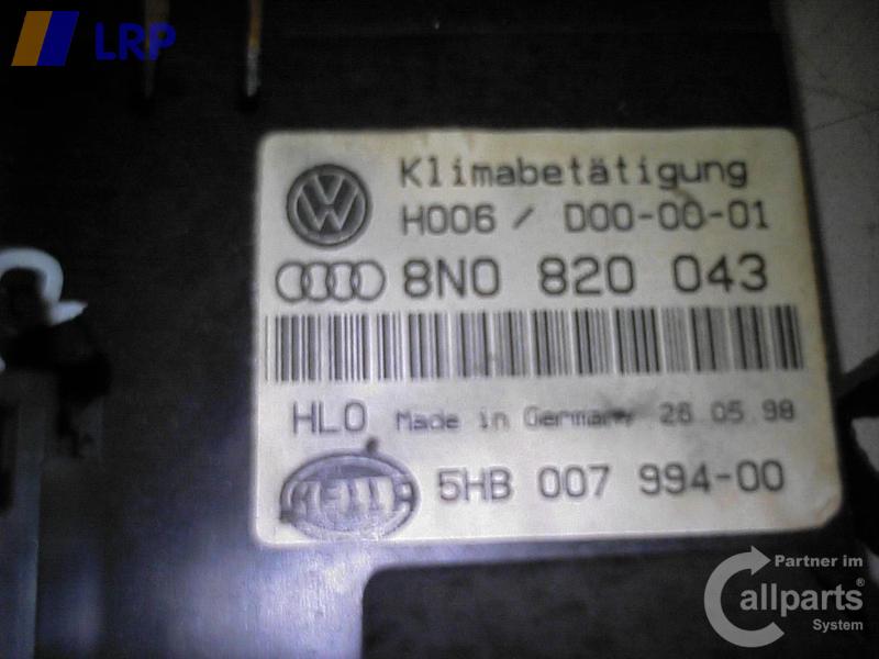 Audi TT 8N Heizungsregulierung 8N0820043 5HB00799400 HELLA BJ1999