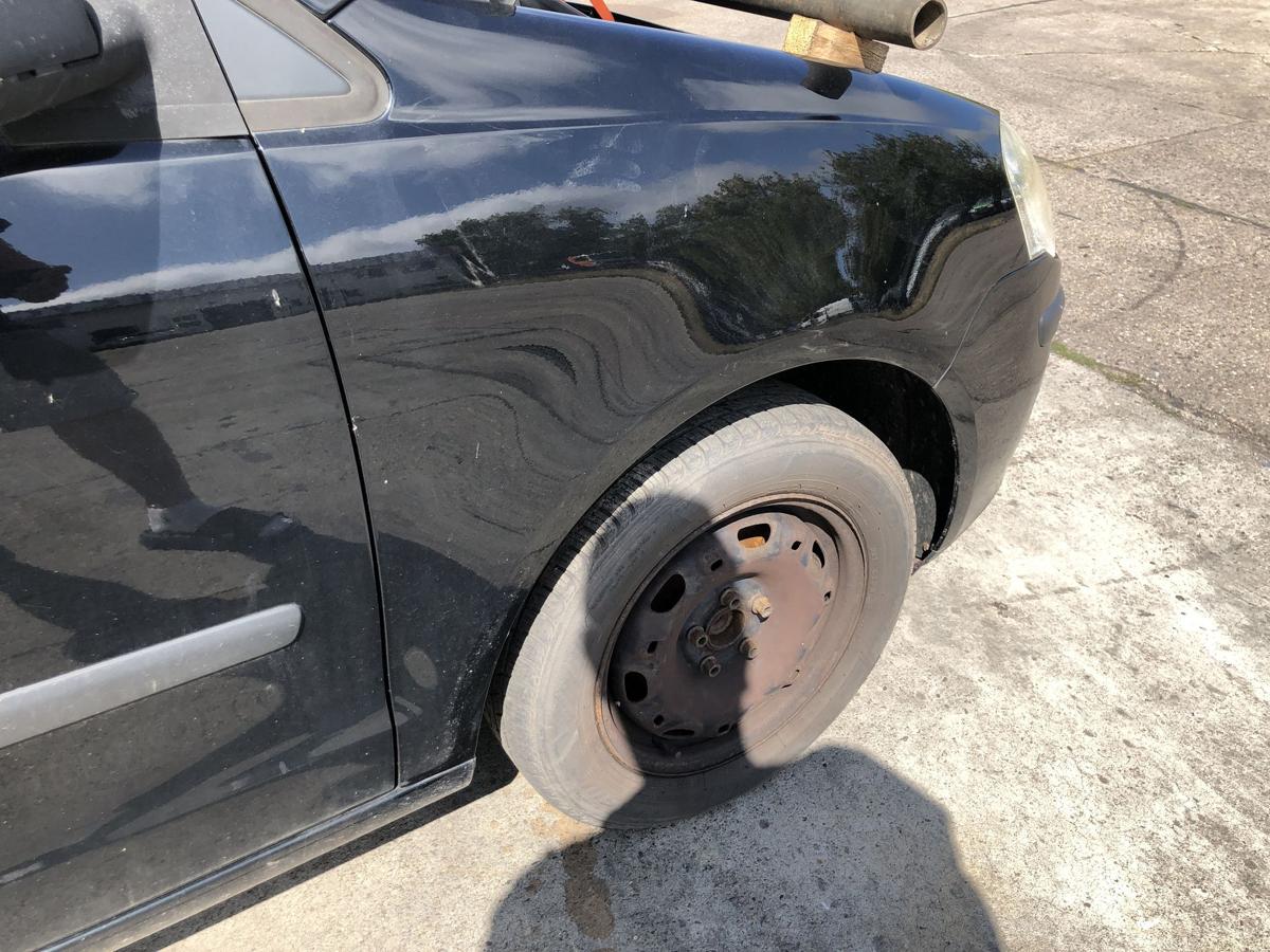 VW Polo 9N3 Kotfl&uuml;gel vorn rechts Beifahrer Seitenwand L041 Brillantschwarz