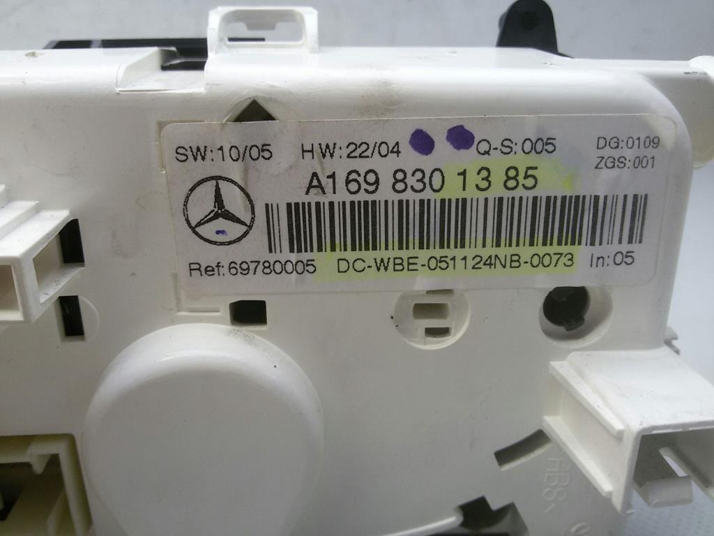 Mercedes Benz B Klasse W245 Heizungsregulierung Klimaanlage 1698301385