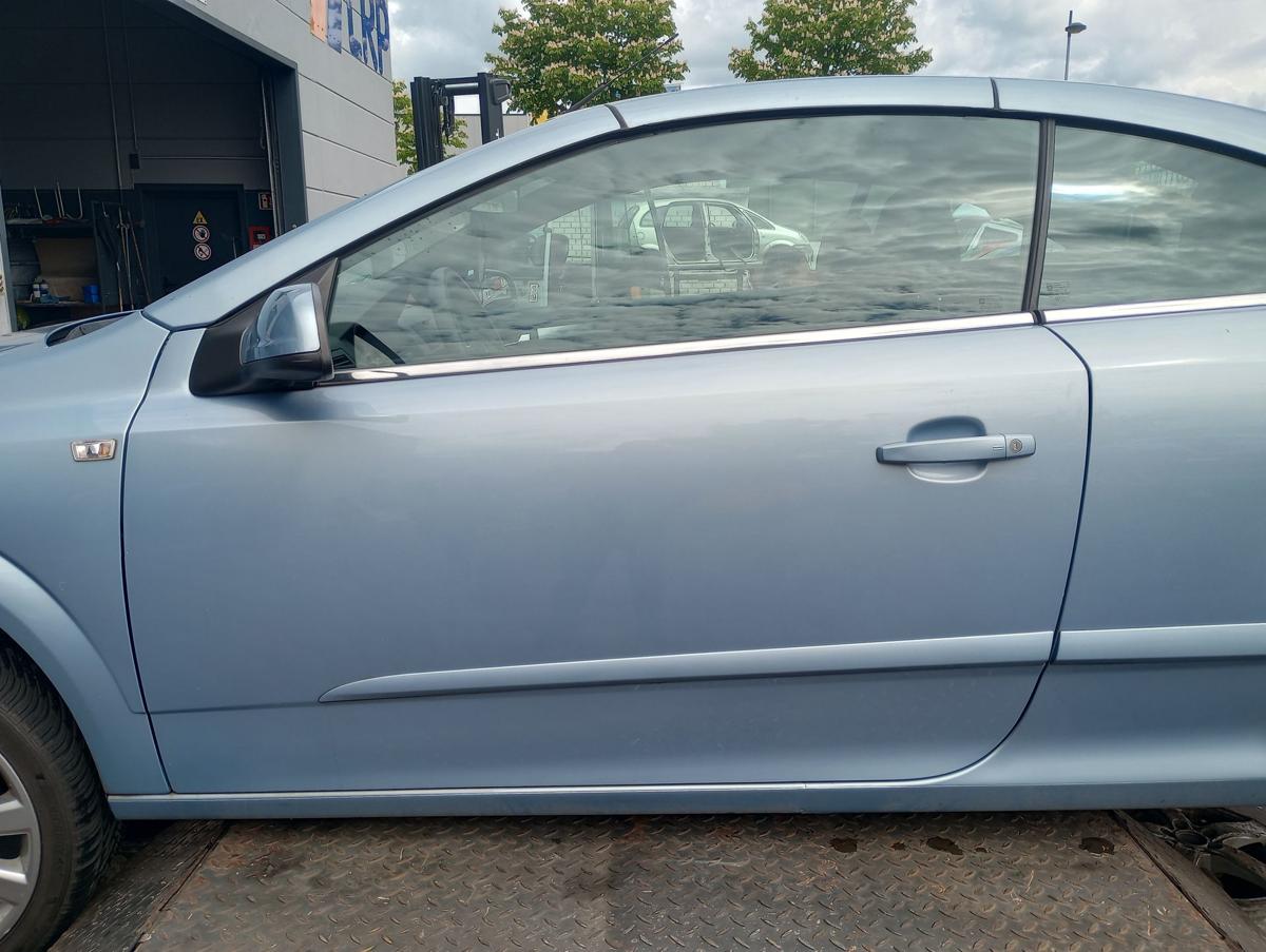 Opel Astra H TwinTop orig Tür links Cabrio Z21C Blau Bj 2008