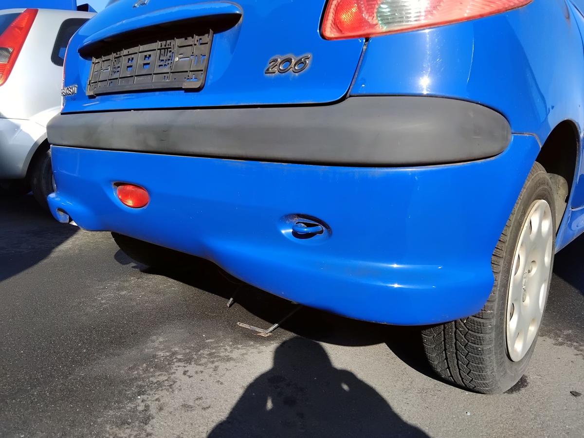 Peugeot 206 original Sto&szlig;stange Sto&szlig;f&auml;nger hinten EGJ Blau Santorin BJ2005