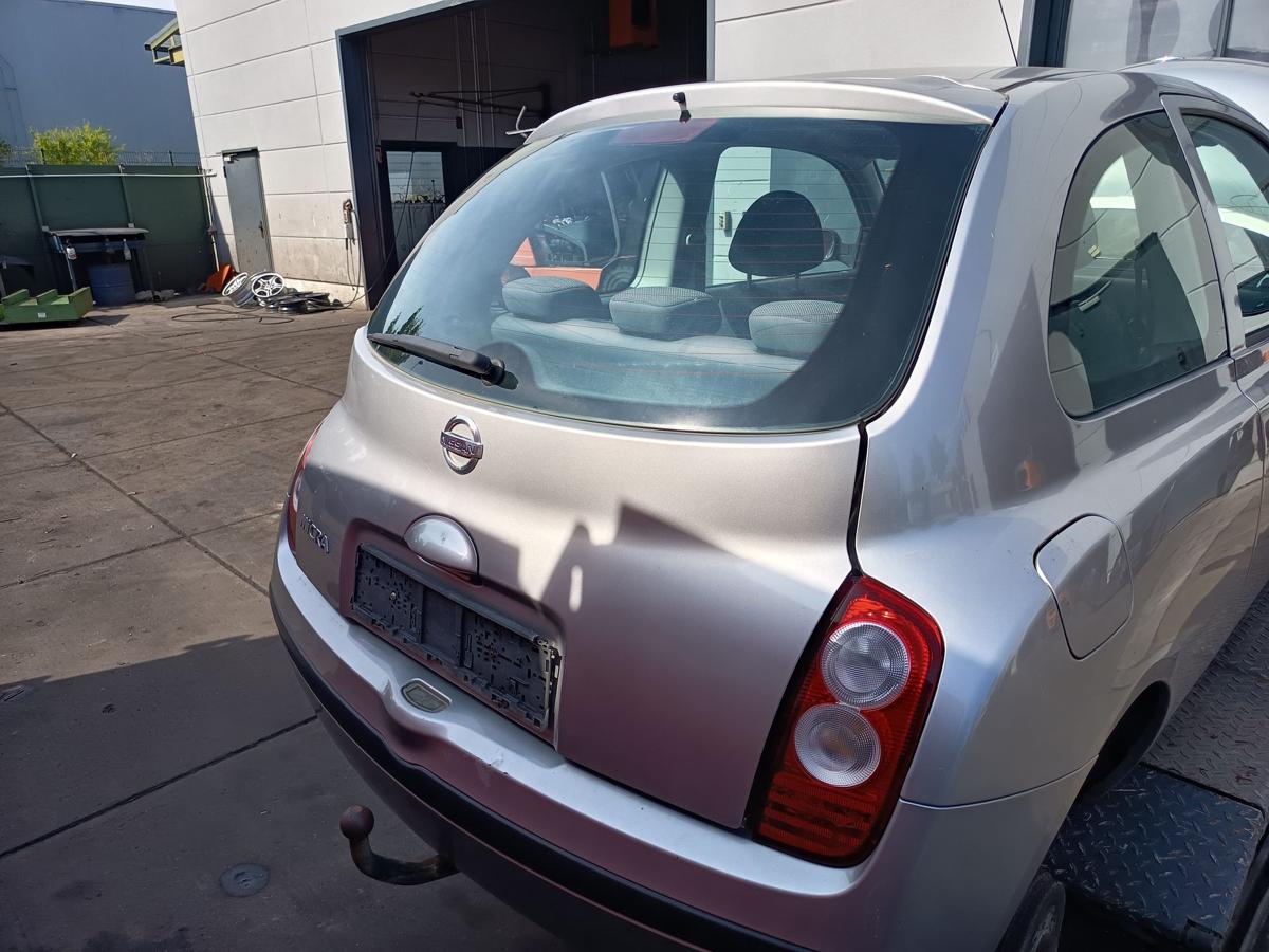 Nissan Micra K12 original Heckklappe mit Scheibe KY0 Quarzsilber Bj 2006