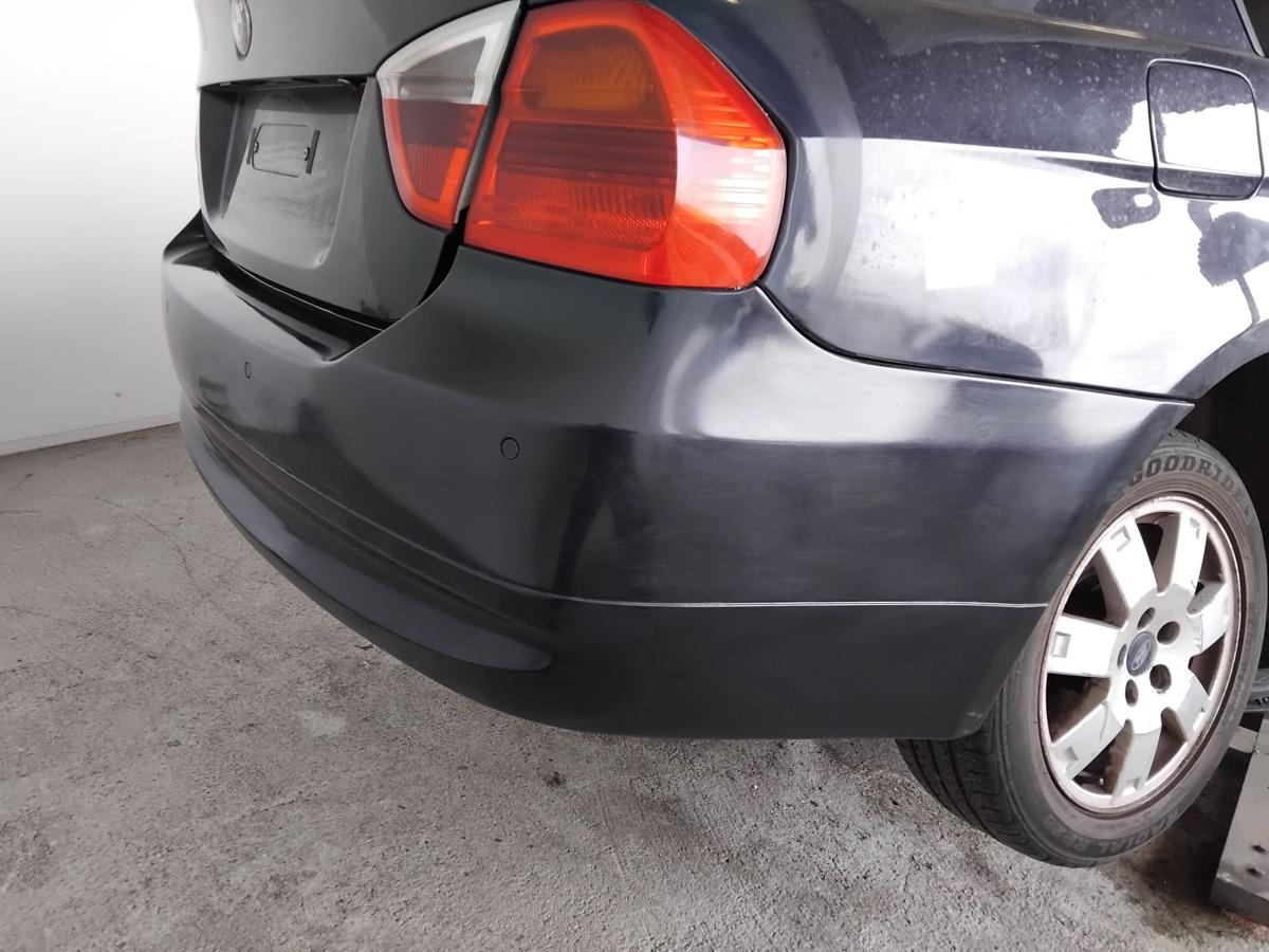 BMW 3er E90 Limousine original Sto&szlig;f&auml;nger Sto&szlig;stange hinten PDC BJ2007 A35 monacoblaumetallic