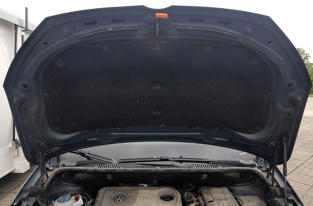 VW Touran 1T3 Motorhaube Frontklappe in LD6W Veneziengr&uuml;n Bj2013
