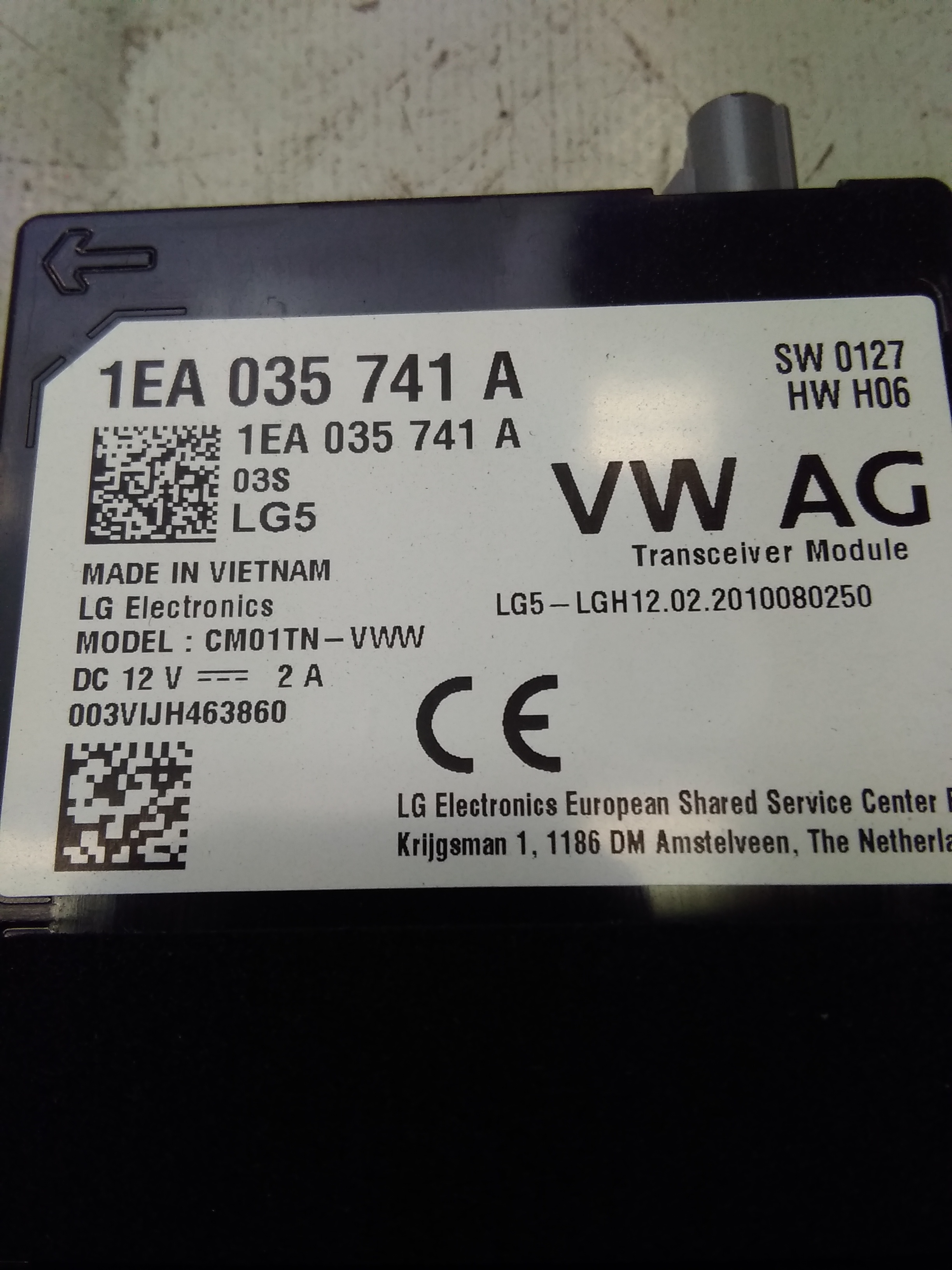 VW ID.3 Bj.2020 original Steuerger&auml;t Fahrzeugkommunikation