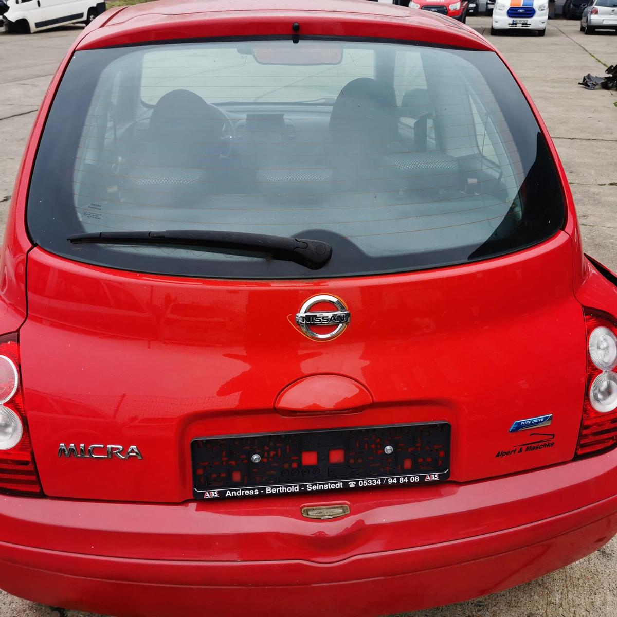 Nissan Micra K12 Heckklappe Klappe Deckel Kofferklappe hinten Z10 Solid Red Roh