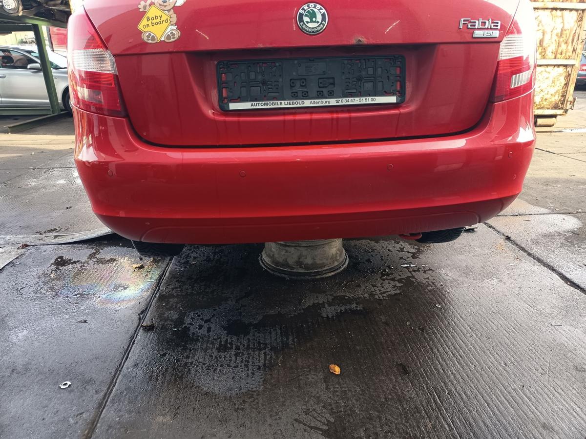 Skoda Fabia 5J Kombi orig Stoßstange hinten Stoßfänger LF3K Rot ab 2010