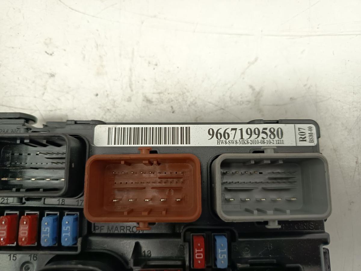 Peugeot 207 original Steuerger&auml;t Bordnetz BSM 9667199580 Baujahr 2010