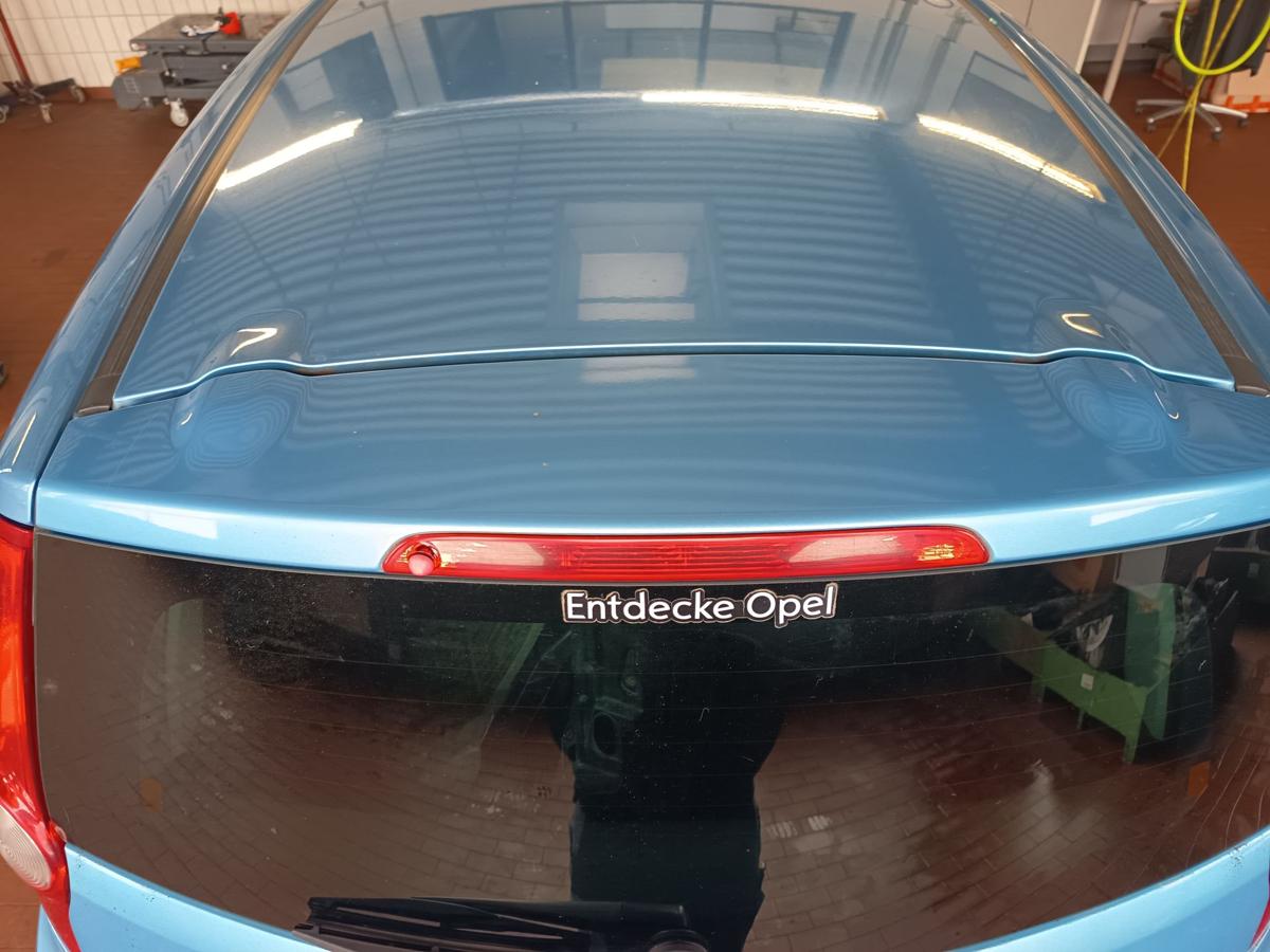 Agila B original Heckklappe mit Scheibe Deckel hinten GBW Marokkoblau Bj 2008