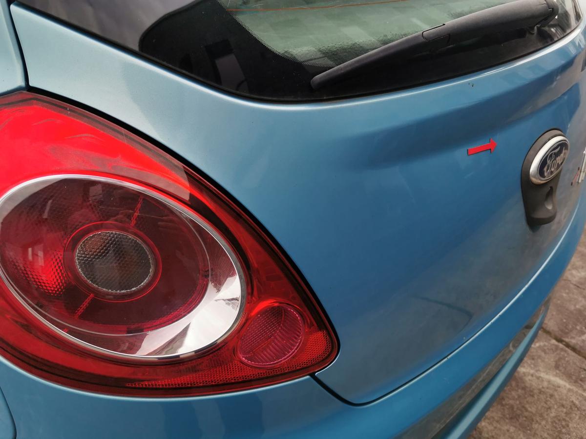 Ford KA RU8 Heckklappe Klappe Deckel hinten mit Scheibe Scuba Blau ROHBAU