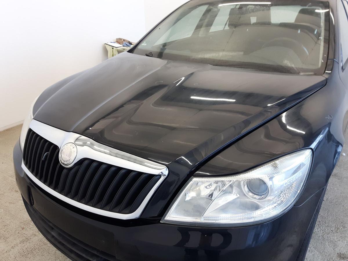 Skoda Octavia 2 1Z Facelift original Motorhaube schwarzmetallic LF9R BJ2008