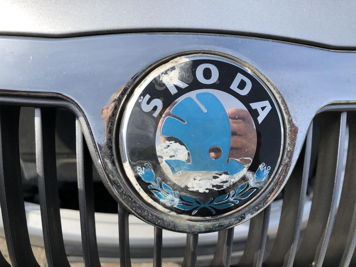 Skoda Fabia 6Y Motorhaube Haube Klappe Deckel inkl. Grill LF7T Diamant Silber