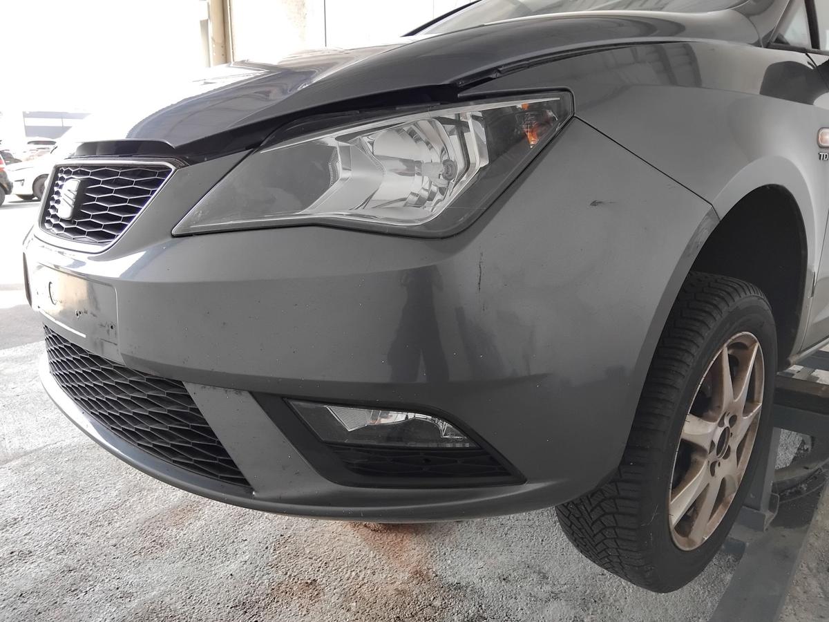 Seat Ibiza 6J Facelift original Stoßstange Stossfänger vorn BJ2012 LX7R lavagrau