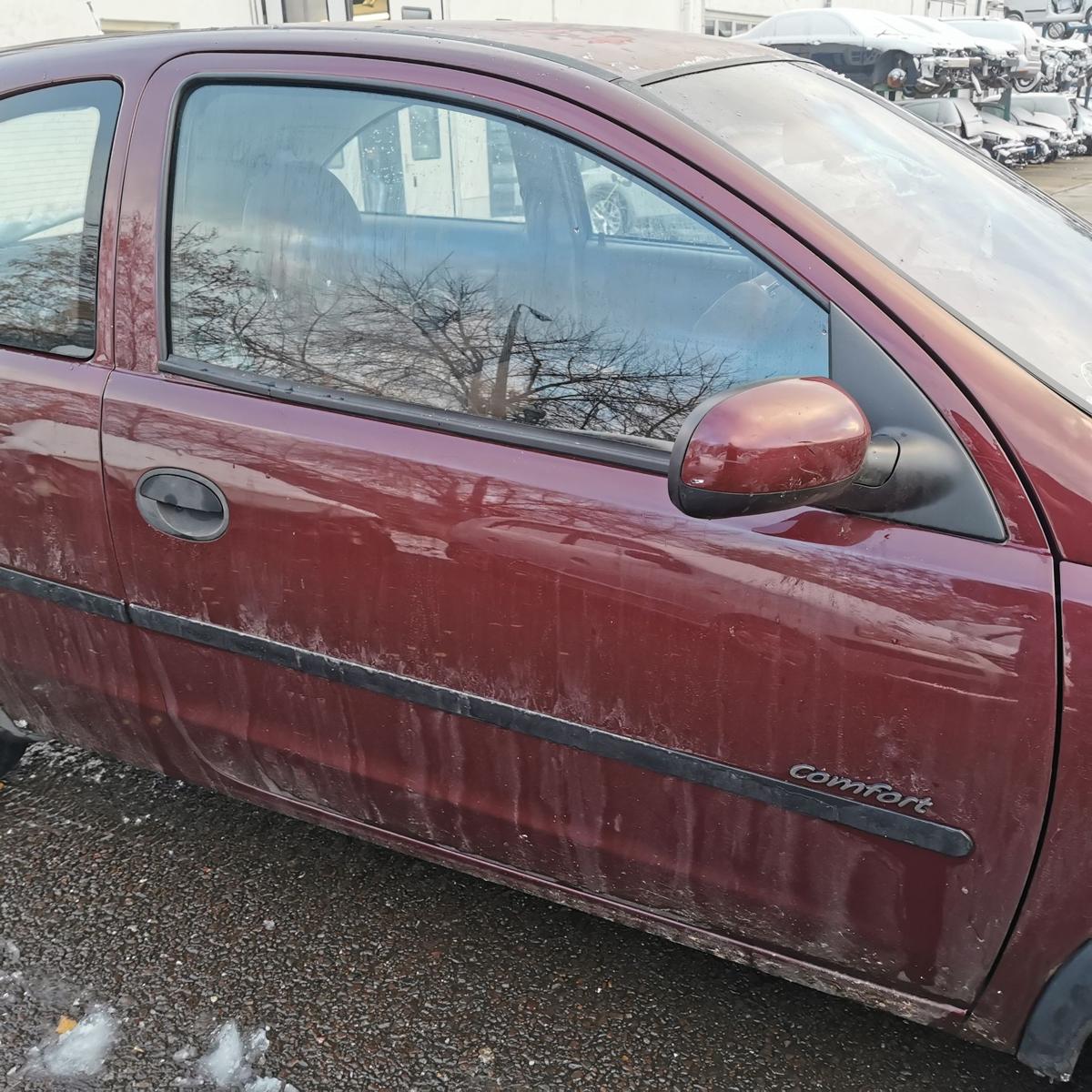 Opel Corsa C Tür vorn rechts Beifahrertür 3 Türer Rohbau Z594 Rubinrot