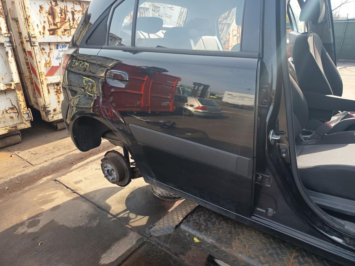 Kia Rio II 5t&uuml;rer original T&uuml;r hinten rechts Fond Midnight Black Bj 2009