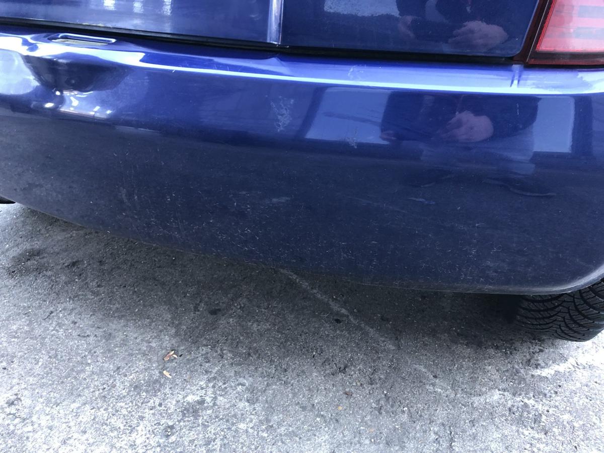 Nissan Micra K12 Stoßfänger hinten Heckschürze BW6 Dark Blue Perl Kratzer