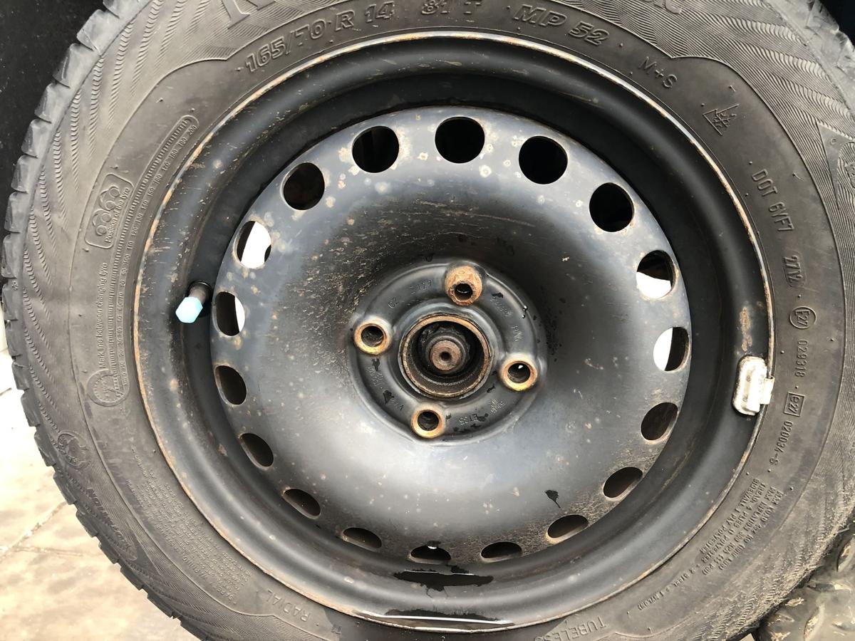 VAG Stahlfelgensatz 5x14 ET35 4x100 1S0601027 OHNE Reifen