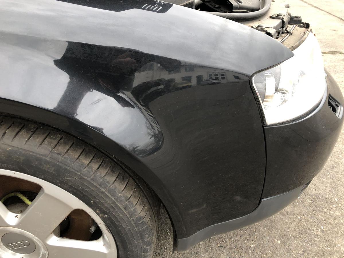 Audi A4 8E B6 Avant Kotfl&uuml;gel vorn rechts Beifahrerseite LZ9W Ebonyschwarz Perl