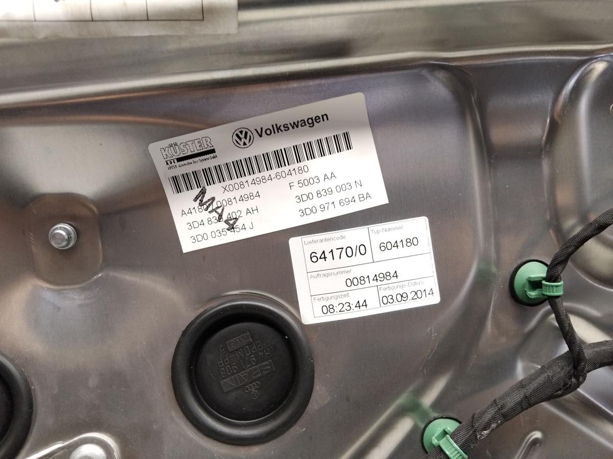 VW Phaeton GP4 original Fensterheber hinten rechts elektrisch Bj.2015