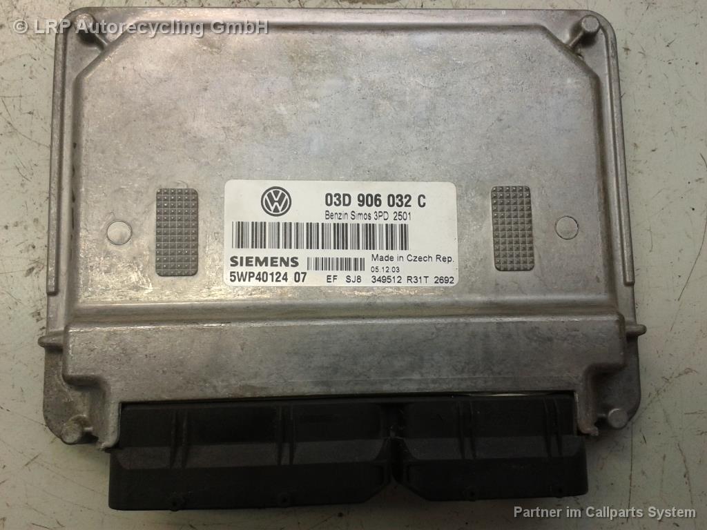 VW Polo 9N BJ2004 Steuergerät Motor 03D906032C Siemens 5WP4012407