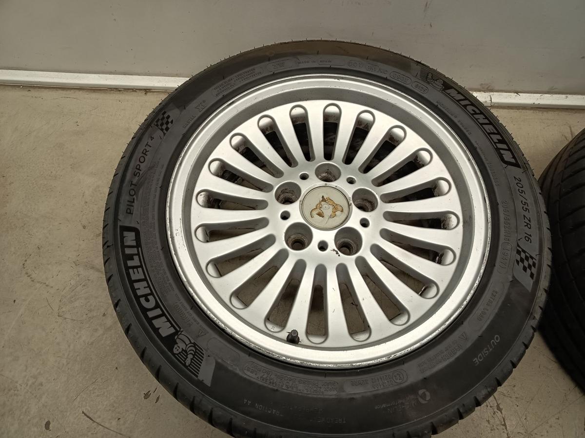 BMW E39 original Alufelgensatz 7x16 ET20 mit Sommerreifen DOT 0125