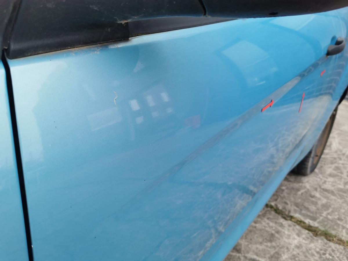Ford KA RU8 Fahrertür Tür Autotür Rohbautür vorn links Scuba Blau KRATZER