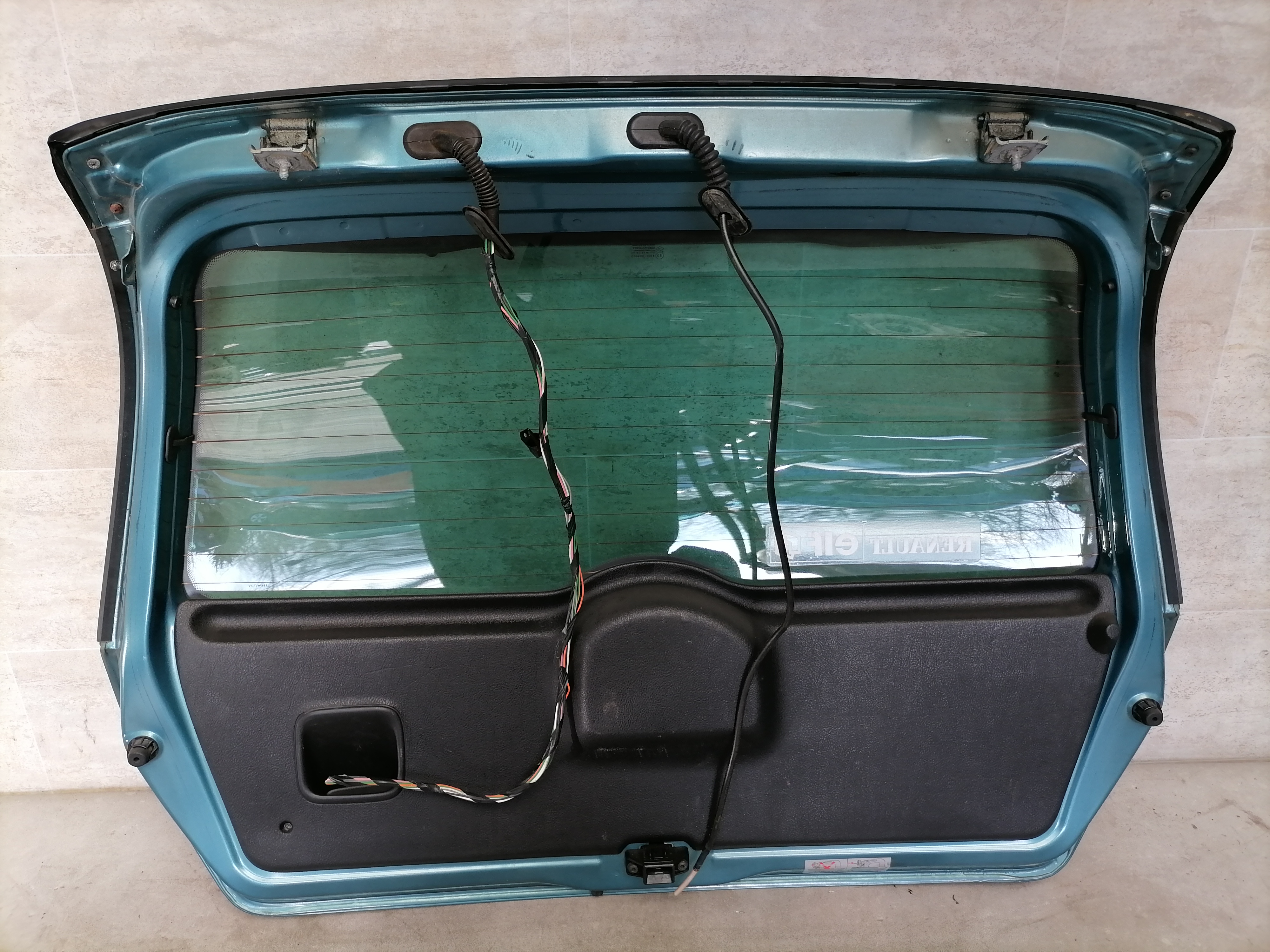 Renault Clio 2 ll Kofferraumklappe Heckt&uuml;r T&uuml;r hinten blau 02-09