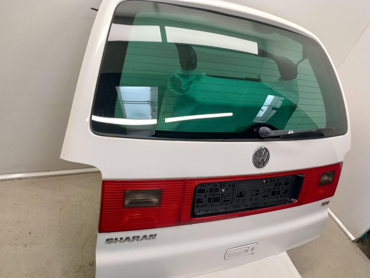 VW Sharan orig Heckklappe mit Scheibe LA9B Schneeweiß Bj 2003