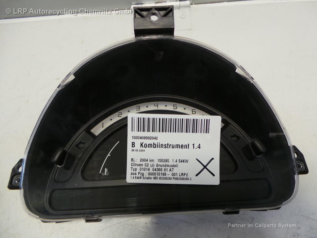 Citroen C2 BJ 2004,Kombiinstrument Tacho P9652008280 G00 21675597-1