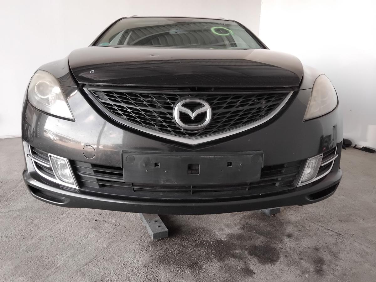 Mazda 6 II GH orig Sto&szlig;stange Stossf&auml;nger vorn mit Grill BJ2010 35N sparkling black pearl