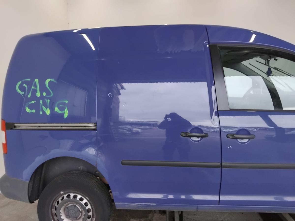 VW Caddy 2K Schiebet&uuml;r rechts LA5C Surfblau Kastenwagen BJ2009