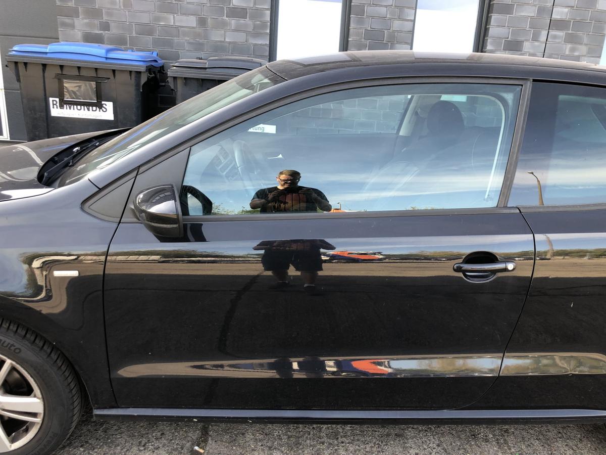 VW Polo 6R Tür vorn links Fahrertür nur für 3 türer LC9X Deep Black Perl
