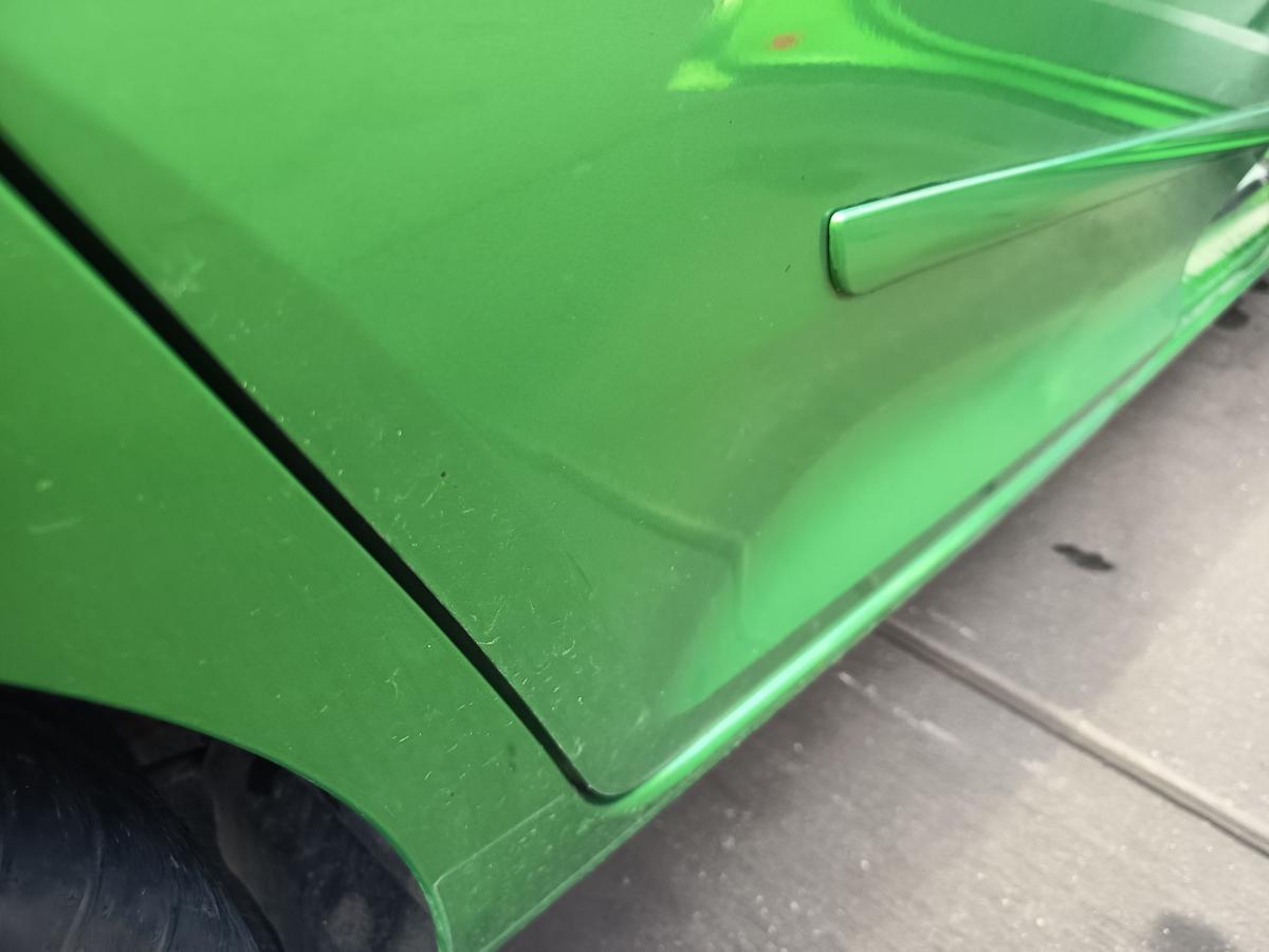 Skoda Rapid Spaceback original T&uuml;r hinten rechts Fond Rohbau F6Z Rallye gr&uuml;n
