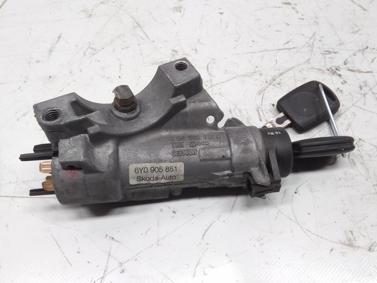 Skoda Fabia 1 6Y original Z&uuml;ndschlo&szlig; mit Lesespule und Schl&uuml;ssel Bj.2006